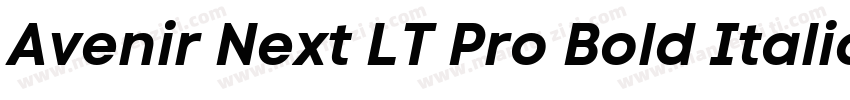 Avenir Next LT Pro Bold Italic字体转换